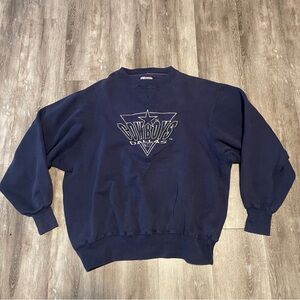Men’s Vtg 90’s Crewneck XL Logo 7 Dallas Cowboys Football Navy Blue